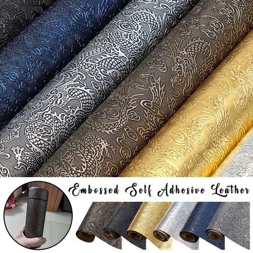 Embossed self adhesive leather - self,