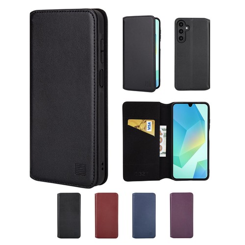 Leather book wallet flip - wallet,